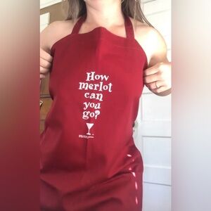 How Merlot Can You Go? kitchen or grilling apron, NWOT